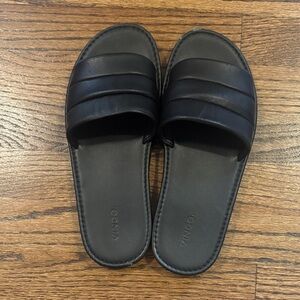 Vince Black Slide Sandals